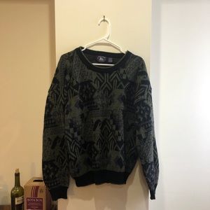 Patterned unisex grandpa sweater